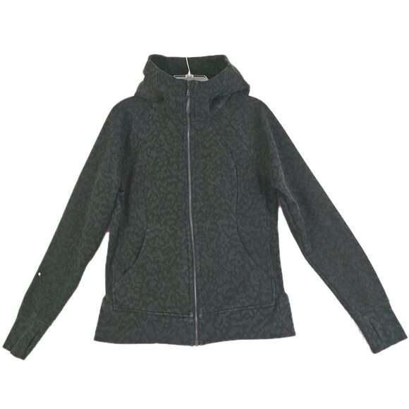 Lululemon ~Woman Size 10~ Scuba Hoodie Cotton Blend Incognito Camo Green/Black. - Picture 6 of 16